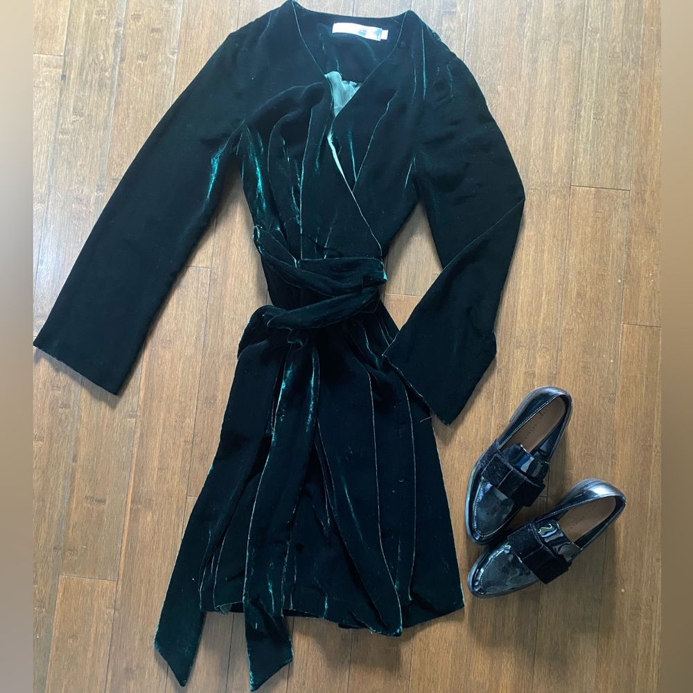 Emerald Green Velvet Dress